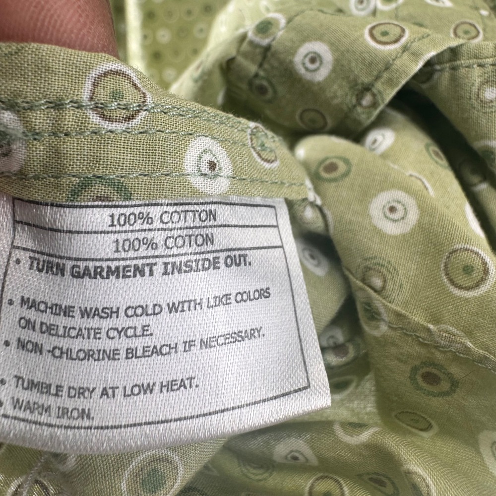 Ariat‎ Womens Long Sleeve Western Shirt Green PEARL snap  Size M Medium - Picture 4 of 12